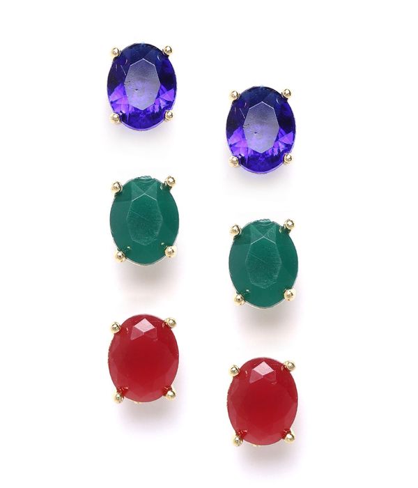 YouBella American Diamond Jewellery Multi-Color Interchangeable Triangular Shaped Earrings for Girls and Women : Best Rakhi Gift Jewellery (6 in 1 Oval) YouBella American Diamond Jewellery Multi-Color Interchangeable Triangular Shaped Earrings for Girls and Women : Best Rakhi Gift Jewellery (6 in 1 Oval)